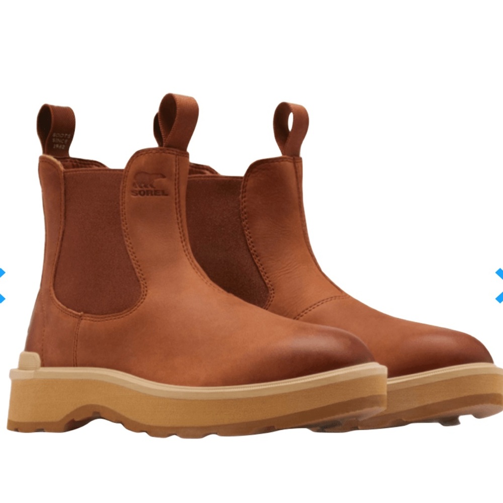 NIB Sorel Hi-Line Chelsea Boots/Pull-on/ Scorch-Tawny Buff